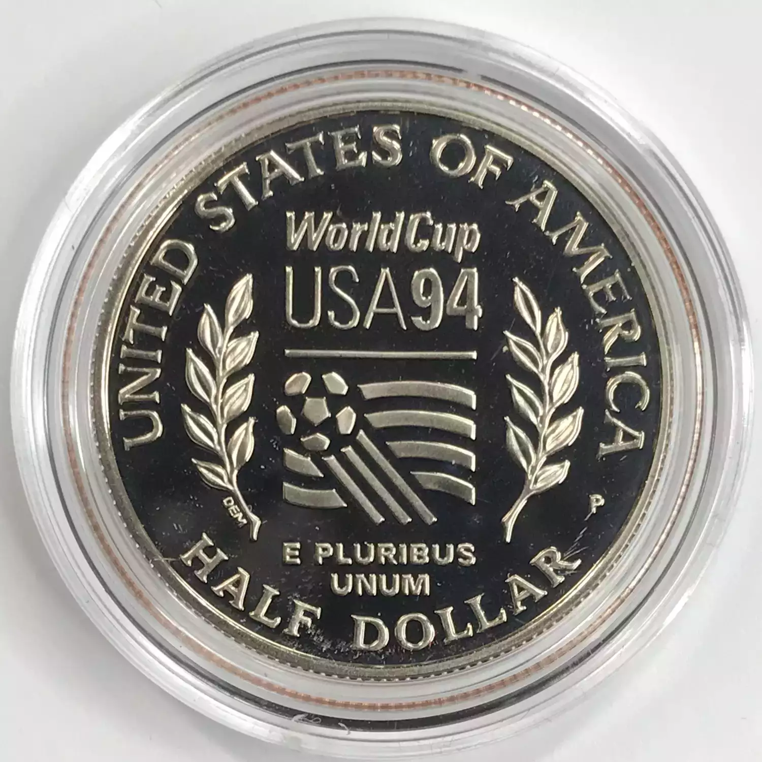 1994 World Cup Soccer - Two Coin Set - Proof Half Dollar & Silver Dollar - Box & COA (2)