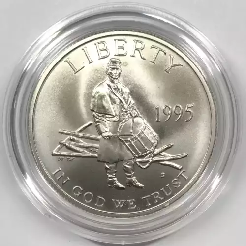 1995 Civil War Battlefield Two-Coin Uncirculated Set w US Mint OGP - Box & COA (2)
