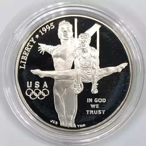 1995 Olympic Gymnastics & Blind Runner Two-Coin Proof Silver Dollar Set w OGP (3)