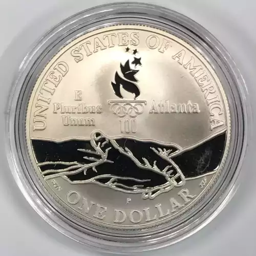 1995 Olympic Gymnastics & Blind Runner Two-Coin Proof Silver Dollar Set w OGP