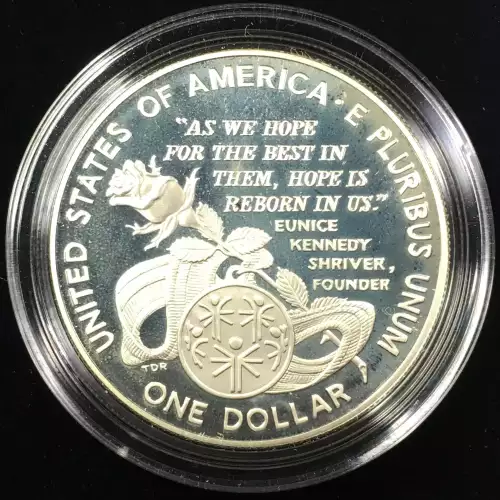 1995-P Special Olympics World Games Proof Silver Dollar w US Mint OGP Box & COA (3)