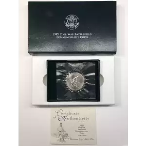 1995-S Civil War Battlefield Uncirculated Clad Half Dollar w US Mint OGP Box COA