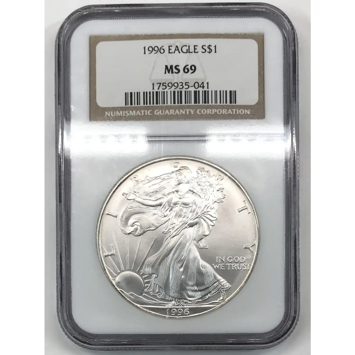 1996 Silver Eagle NGC MS-69 - Old Pueblo Coin