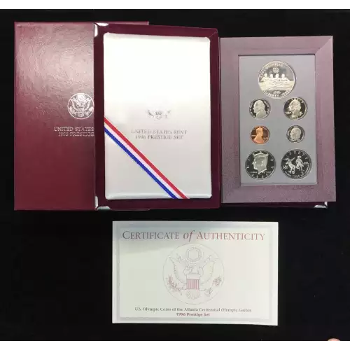 1996 Prestige Proof Set w US Mint OGP Box & COA