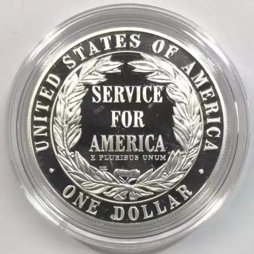 1996-S National Community Service Proof Silver Dollar w US Mint OGP - Box & COA