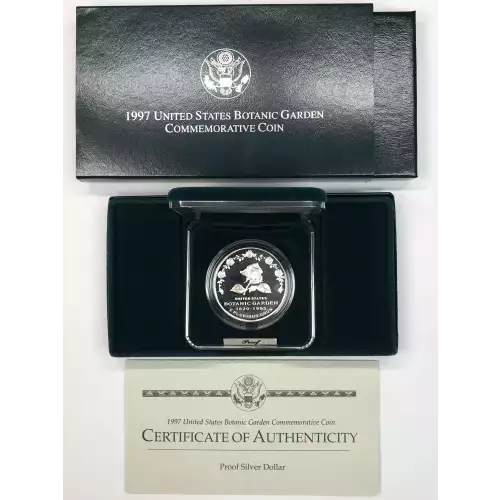 1997-P Botanic Garden Proof Silver Dollar w US Mint OGP - Box & COA (5)