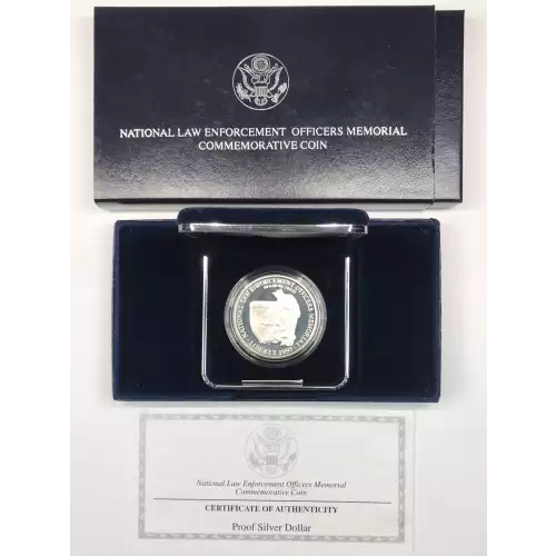 1997-P National Law Enforcement Officers Memorial Proof Silver Dollar Box & COA (4)