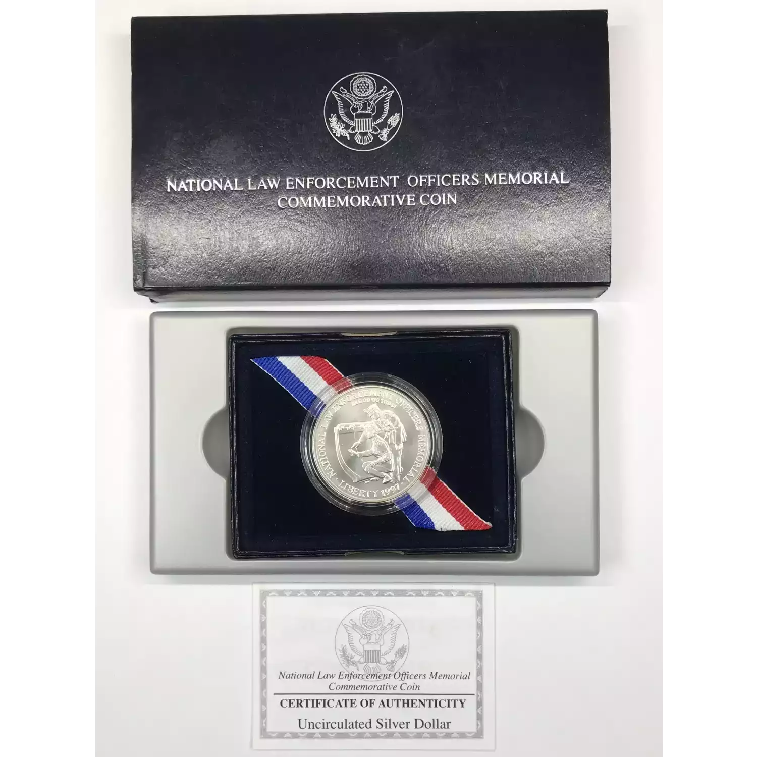 1997-P National Law Enforcement Officers Memorial Uncirculated Silver Dollar OGP (4)