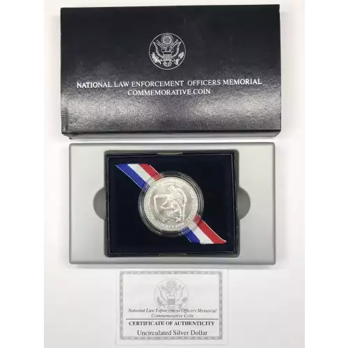 1997-P National Law Enforcement Officers Memorial Uncirculated Silver Dollar OGP (4)