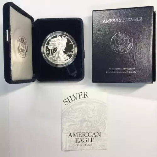 1997-P Proof Silver Eagle w OGP - Box & COA