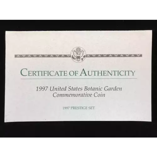 1997 Prestige Proof Set w US Mint OGP Box & COA