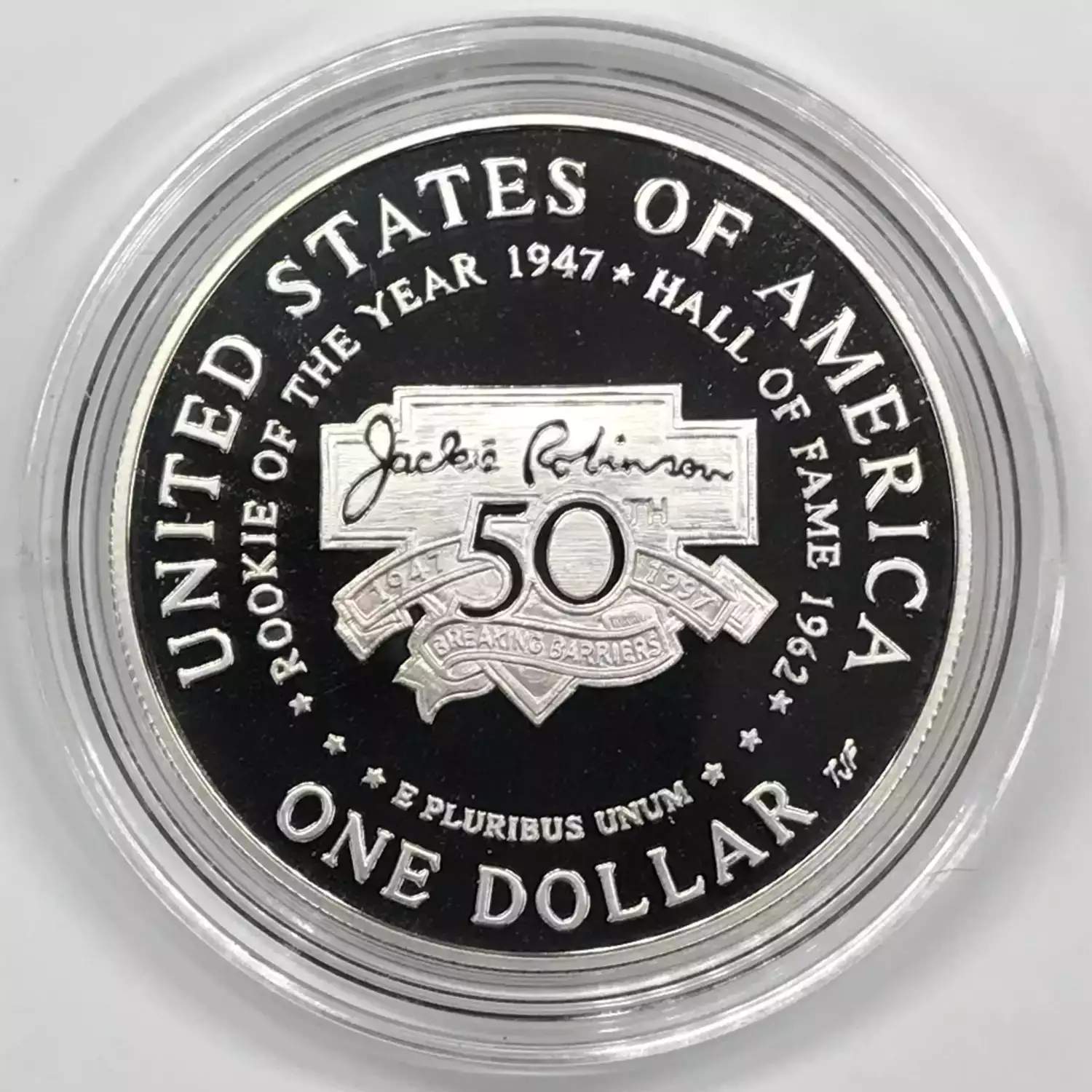 1997-S Jackie Robinson Proof Silver Dollar w US Mint OGP - Box & COA (4)