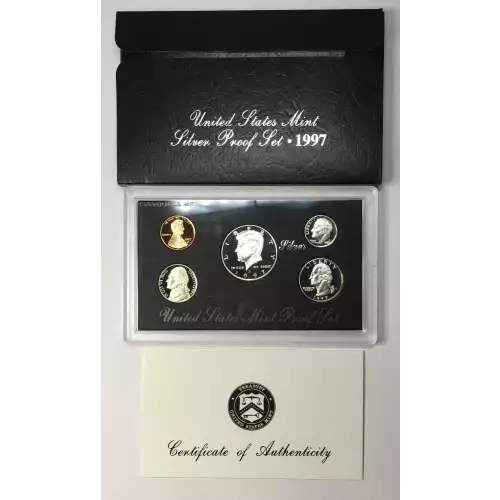 1997-S US Mint Silver Proof Set w OGP - Box & COA