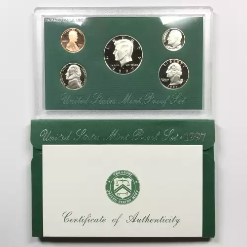 1997 US Mint Proof Set w OGP - Box & COA