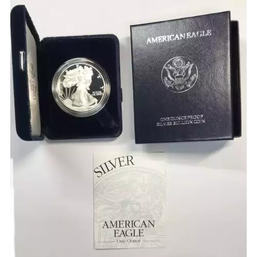 1998-P Proof Silver Eagle w OGP - Box & COA