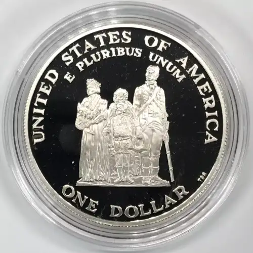 1998-S Black Revolutionary War Patriots Proof Silver Dollar - Coin Only (2)