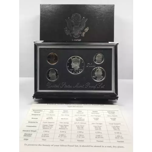 1998-S Premier Silver Proof Set w US Mint OGP - Box & COA