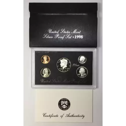 1998-S US Mint Silver Proof Set w OGP - Box & COA