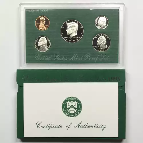 1998 US Mint Proof Set w OGP - Box & COA