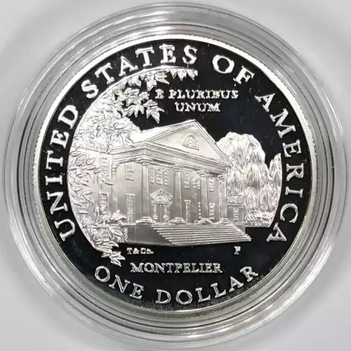 1999 Dolley Madison Two-Coin Proof & Uncirculated Silver Dollar Set US Mint OGP  (3)