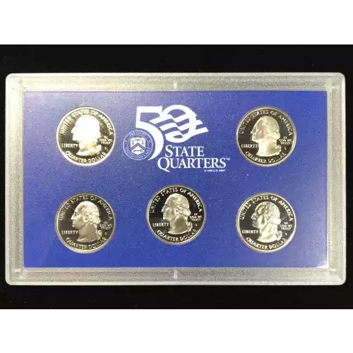 1999-S Clad State Quarters Proof Set w US Mint OGP - Box & COA