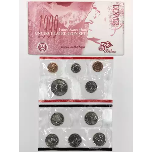 1999 US Mint Uncirculated Coin Set - P & D (11)