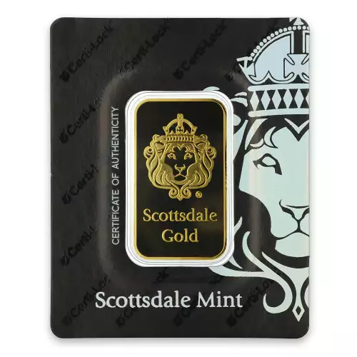 1oz Scottsdale mint minted Gold Bar .9999 Purity w/cert