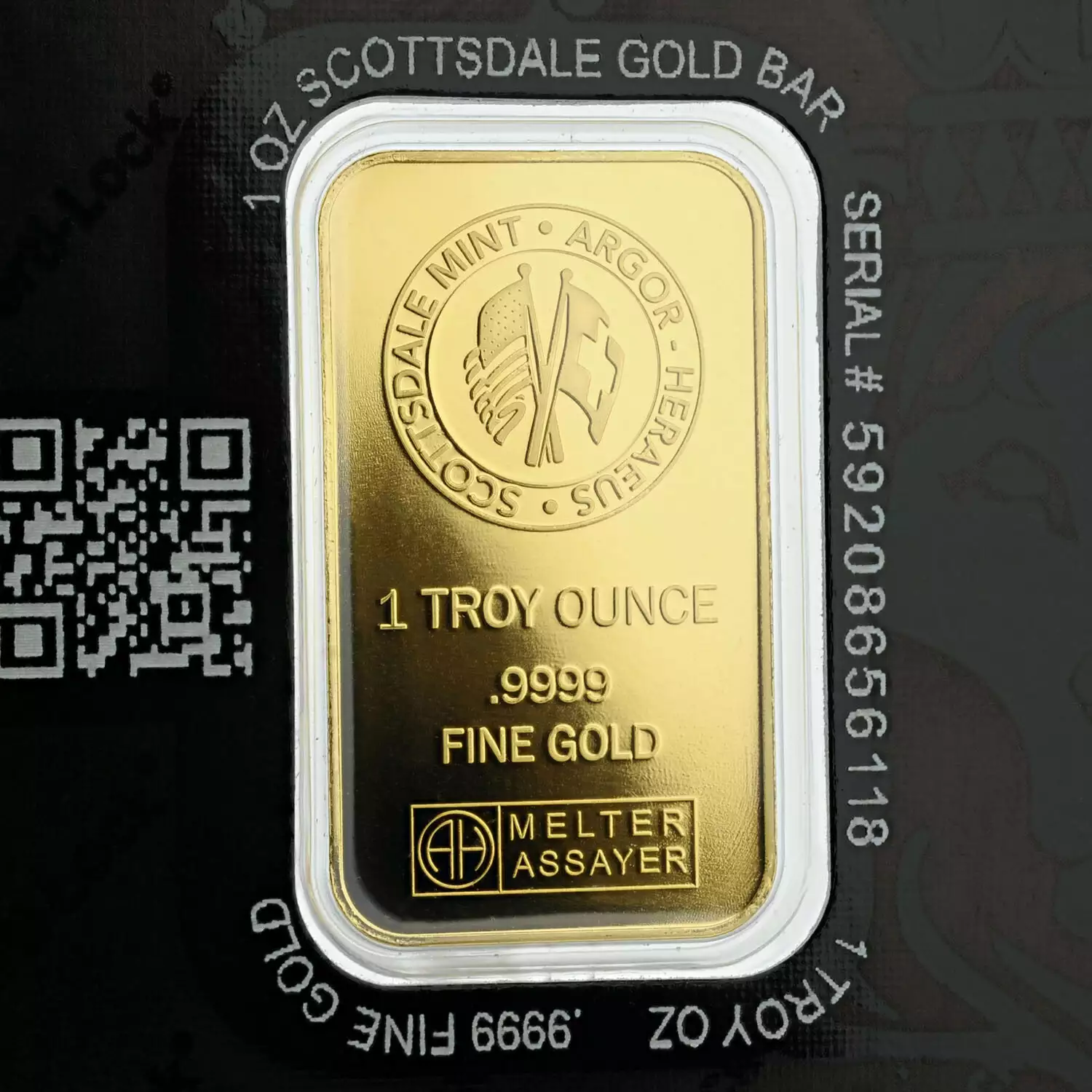 1oz Scottsdale mint minted Gold Bar .9999 Purity w/cert (2)