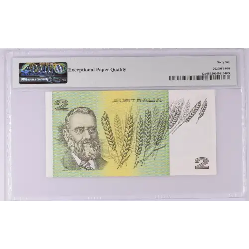 2 Dollars ND (1974-85), 1973; 1984 ND Issue e. Signature R. A. Johnston and B. W. Fraser. (1985) Australia 43 (3)