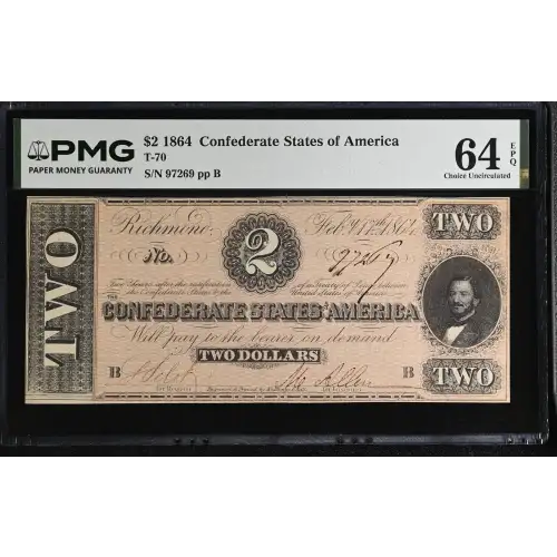 $2   Issues of the Confederate States of America CS-70 (2)