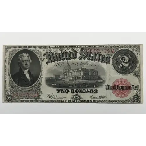 $2  Small Red, scalloped Legal Tender Issues 60
