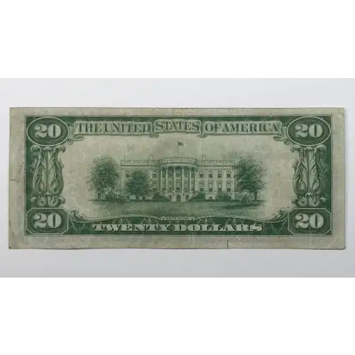 $20 1929 brown seal Small Federal Reserve Bank Notes 1870-H* (2)