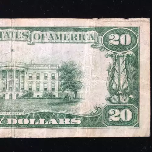 $20 1929 small brown seal. Small National Bank Notes 1802-1 (6)