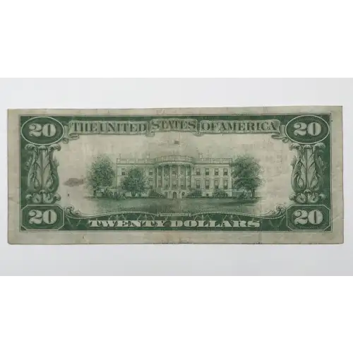 $20 1929 small brown seal. Small National Bank Notes 1802-1 (2)