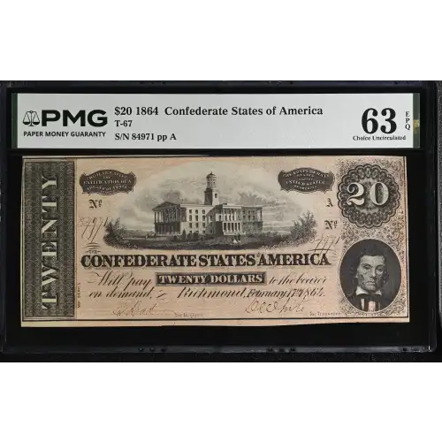 $20   Issues of the Confederate States of America CS-67 (2)