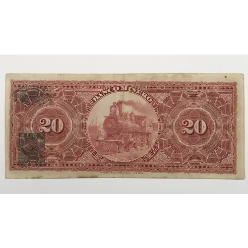 20 Pesos 1898-1908, 1888-1914 ISSUE A. 20.3.1900-25.7.1914. (BK-CHI-100). Mexico S165A (2)