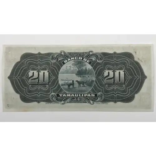 20 Pesos 1902-14, 1902 ISSUE d. Series H. (ND). (BK-TAM-17). Mexico S431 (2)