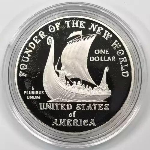 2000-P Leif Ericson Millennium Proof Silver Dollar US Mint OGP - Box & COA (4)