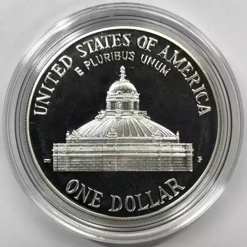 2000-P Library of Congress Bicentennial Proof Silver Dollar w US Mint Box & COA