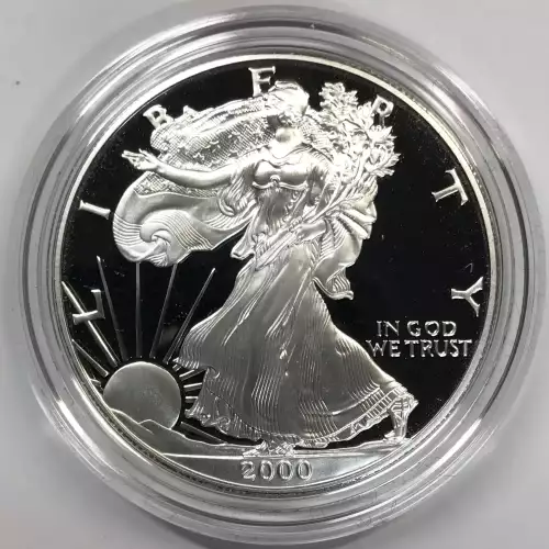 2000-P Proof Silver Eagle w OGP - Box & COA (2)