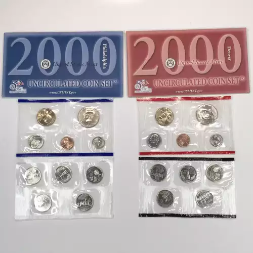 2000 US Mint Uncirculated Coin Set - P & D (14)