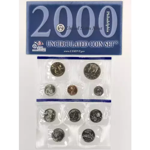 2000 US Mint Uncirculated Coin Set - P & D (8)