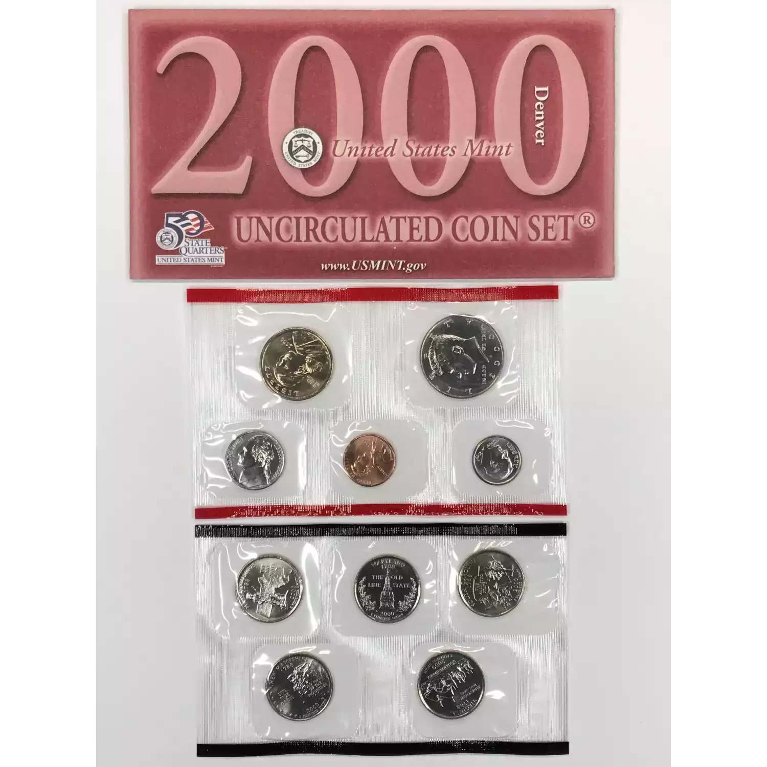 2000 US Mint Uncirculated Coin Set - P & D (9)