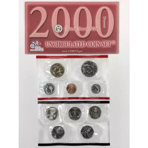 2000 US Mint Uncirculated Coin Set - P & D (9)