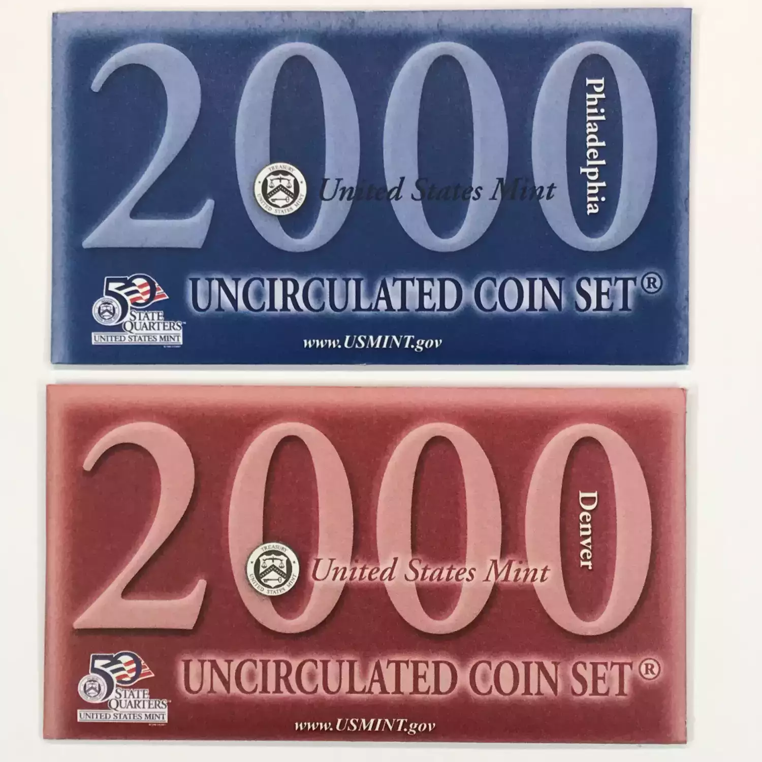 2000 US Mint Uncirculated Coin Set - P & D (11)