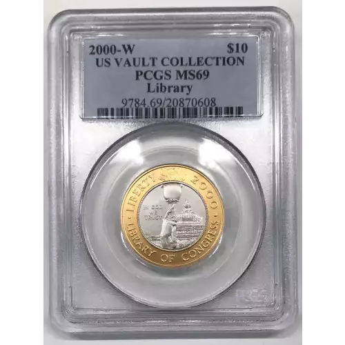 2000-W $10 Library of Congress Bimetallic