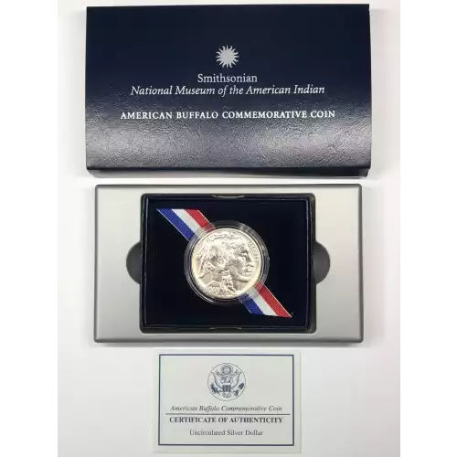 2001-D American Buffalo Uncirculated Silver Dollar w US Mint OGP - Box & COA (3)