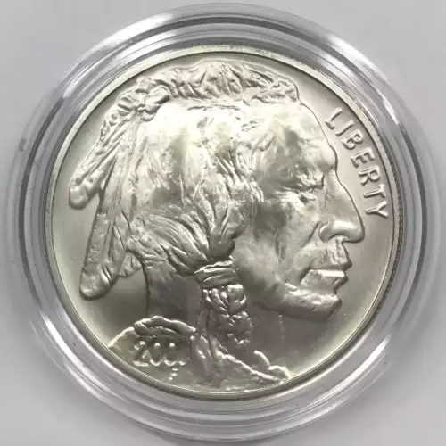 2001-D American Buffalo Uncirculated Silver Dollar w US Mint OGP - Box & COA (2)