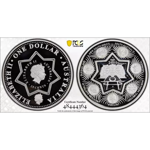 2001-P $1.25 Centenary of Federation Holy Dollar and Dump, DCAM (2)
