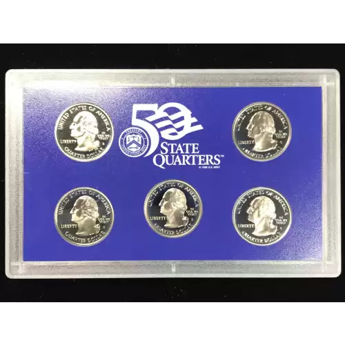 2002-S Clad State Quarters Proof Set w US Mint OGP - Box & COA (2)